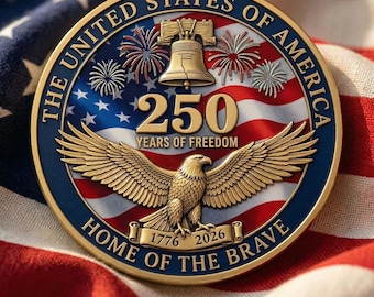 1776-2026,250TH Anniversary U.S.A. Commemorative Challenge Hobo Nickel Coin,250th Anniversary Challenge Coin Commemorative Collectible MS468