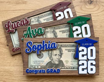 Graduation Money Holder Personalized,Graduation Gift,Class of 2026,High School Graduation,Gift for Graduates,High School Senior MS390