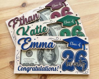 Graduation Money Holder Personalized,Graduation Gift,Class of 2026,High School Graduation,Gift for Graduates,High School Senior MS388
