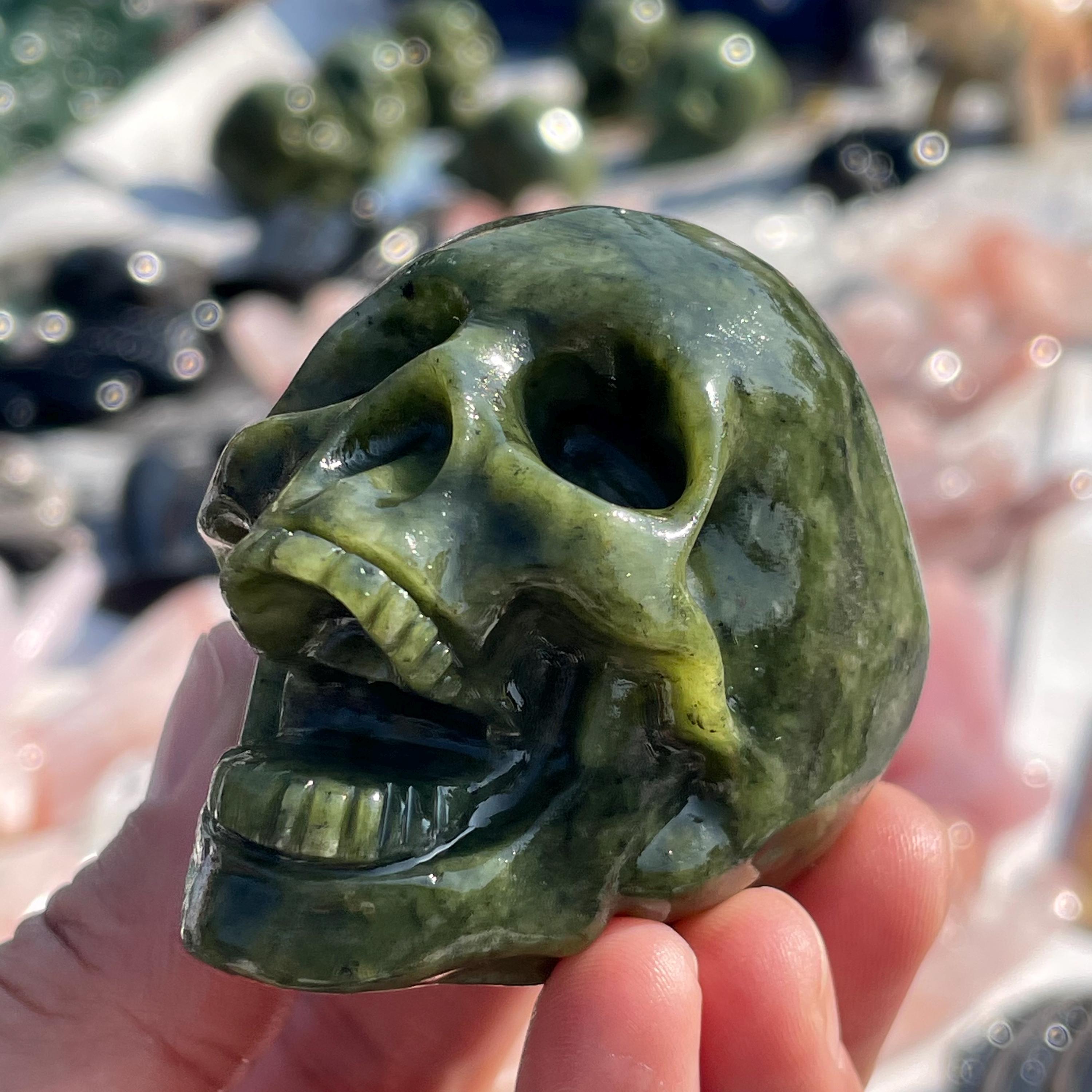 Green Crystal Skull - Etsy