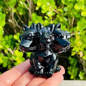 ブラックオブシディアン 犬 わんこ Obsidian Dog - Etsy