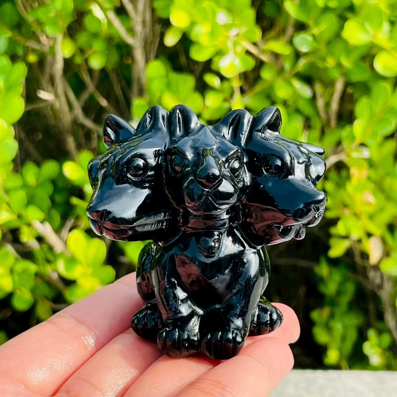 ブラックオブシディアン 犬 わんこ Obsidian Dog - Etsy