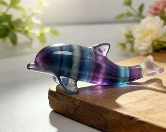 イルカと赤ちゃんイルカのガラス製置物 - Etsy 日本