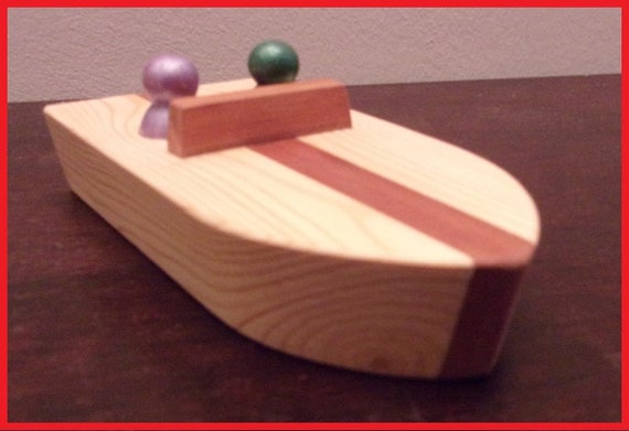wooden toy boat