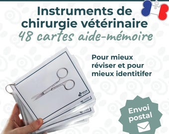 Referenzkarten, veterinärmedizinische chirurgische Instrumente, Tiergesundheit – laminiert