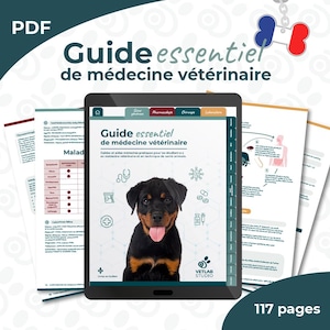Guide d’études vétérinaire PDF interactif | Anesthésie, Pharmacologie, Santé animale, Notes technicien vétérinaire | Français