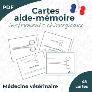 Referenzkarten, veterinärmedizinische chirurgische Instrumente, Tiergesundheit – Druckvorlage