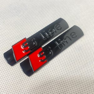AUDI S Line Emblem 2 pieces Black Gloss High Quality