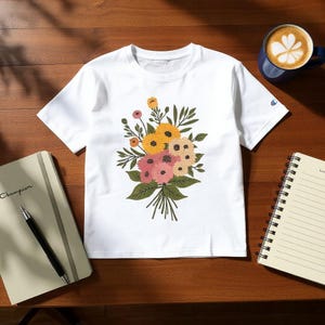 Women’s Cropped Heritage Crewneck T‑Shirt | Champion T453W Cotton Jersey | Paris Graphic | Soft Boxy Crop Tee for Casual Streetwear