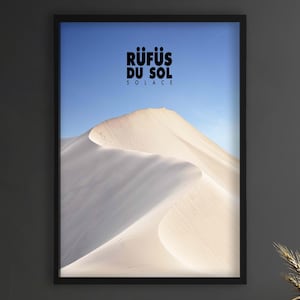 Rufus Du Sol Solace Album Cover Poster, Minimalist Desert Landscape Print, Music Wall Art, Gift for Music Lovers, Modern Home Decor