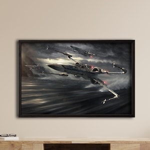 Star Wars Poster 1977 Death Star Battle | John Berkey Art | A New