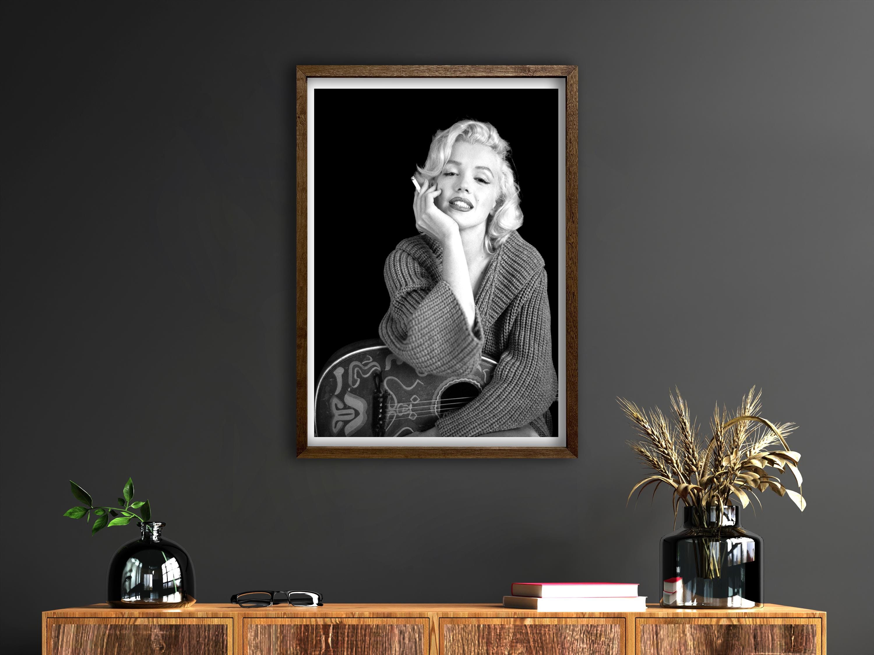 Marilyn Monroe Black and White Canvas Wall Art, Vintage Hollywood ...