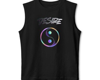 Desire Yin Yang Muscle Tank / Símbolo holográfico de Yin Yang