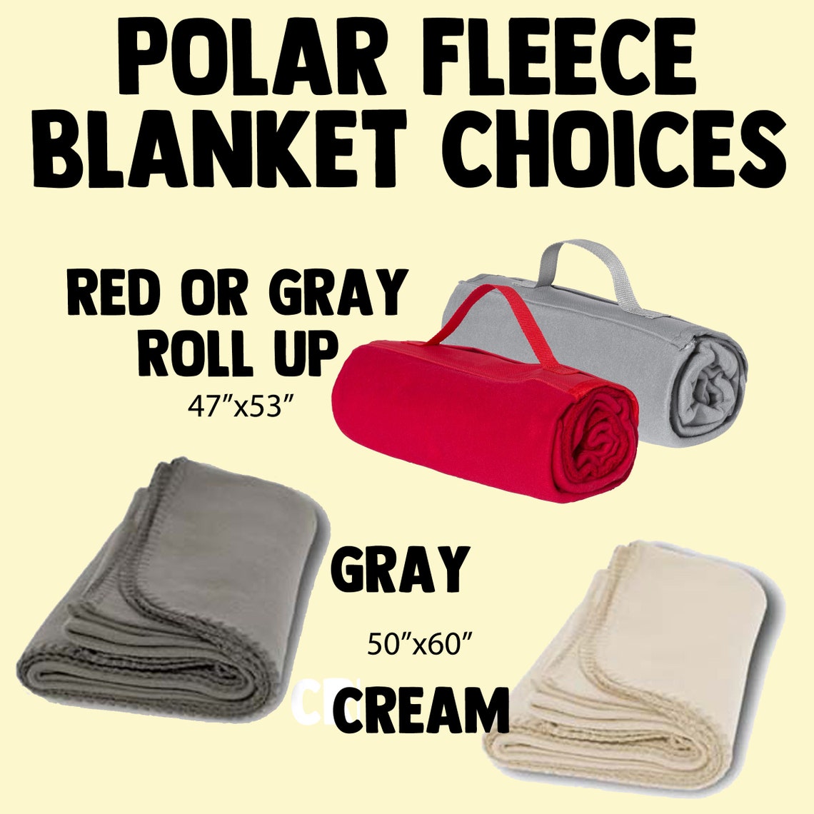 Personalized Polar Fleece Blanket Etsy