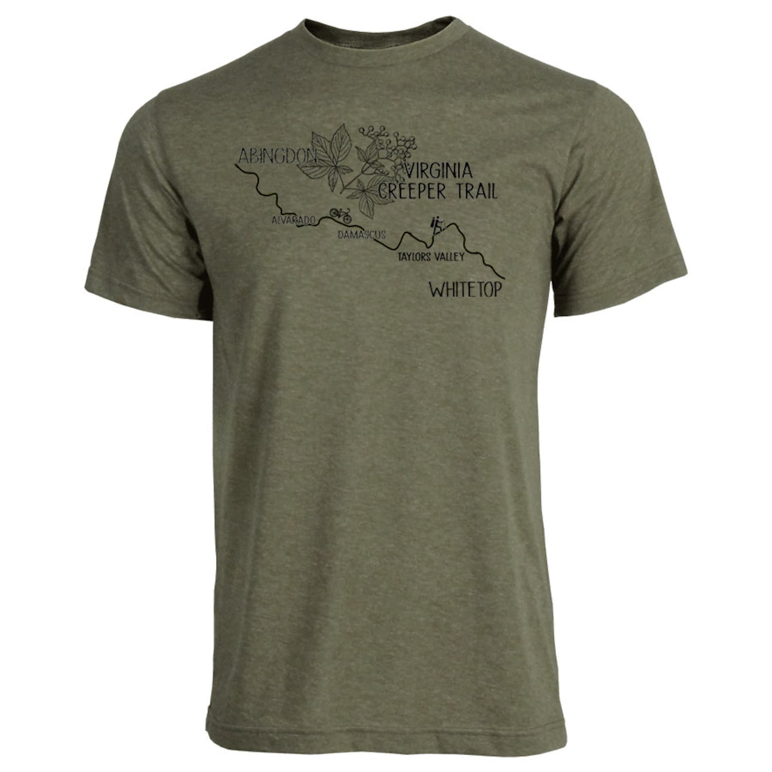 Virginia Creeper Trail Unisex 3/4 Sleeve Raglan Baseball or Etsy