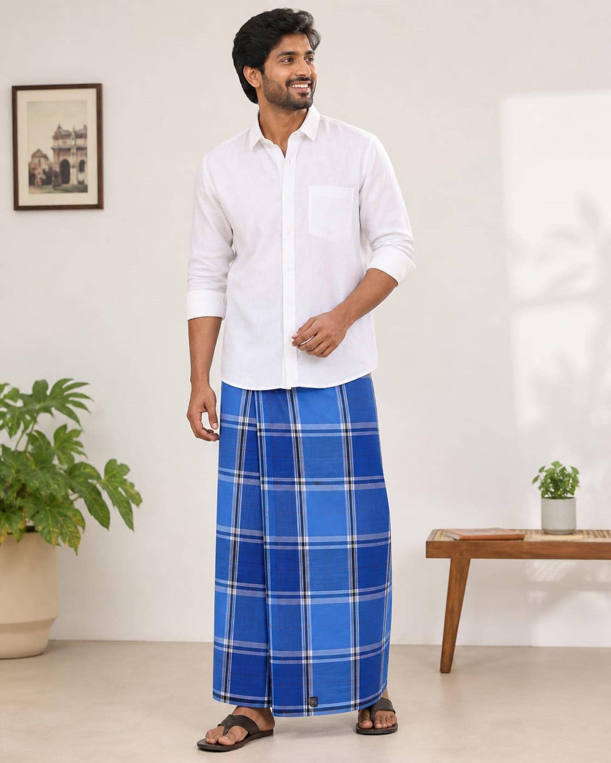 Men's Cotton Lungi Sarong – Multicolor Indian Dhoti, Pack of 2 - Etsy