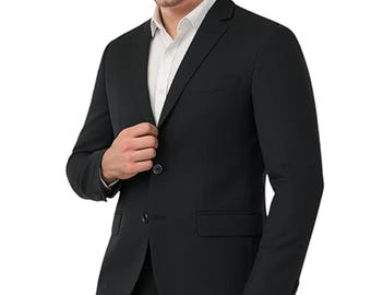 Blazer formal para hombre, corte ajustado, traje formal de negocios, oficina, boda, chaqueta profesional multiusos.
