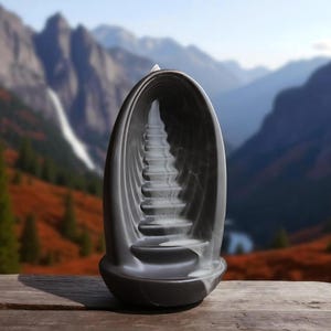Keramik Weihrauch Wasserfall Brenner - Handgefertigter Spiral Halter für Meditation, Zen Dekor & Entspannung Geschenk