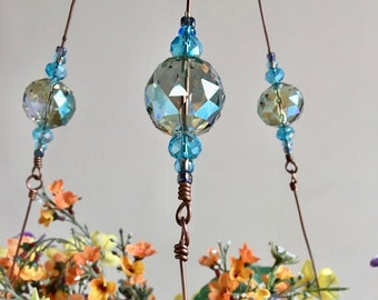 Nova Beaded Copper Wire Plant Hanger