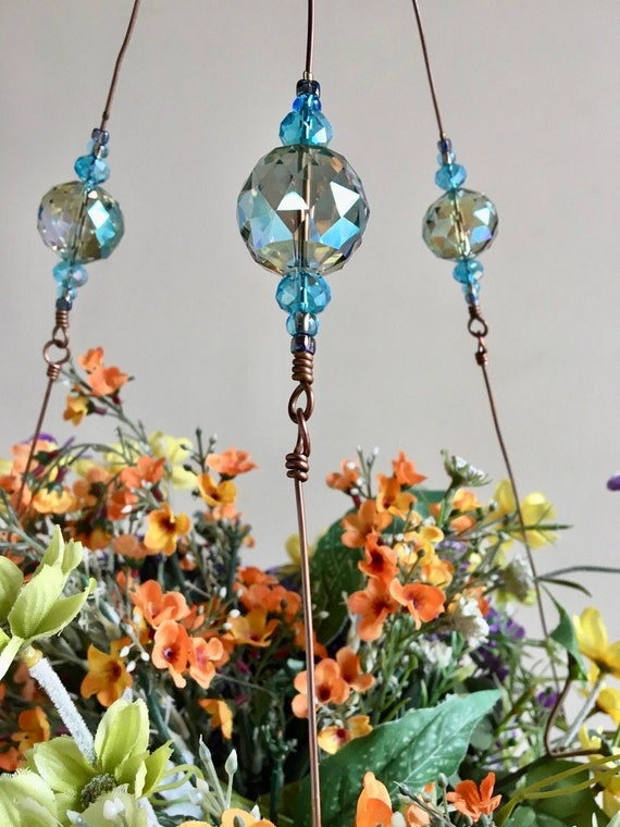 Nova Beaded Copper Wire Plant Hanger Etsy