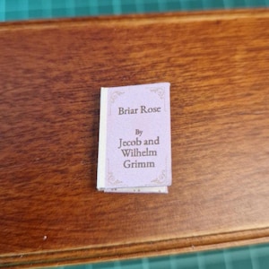 Briar Rose – Printable Miniature Book in 1:12 Scale | Classic Fairytale | DIY Dollhouse Book | Readable Tiny Book PDF