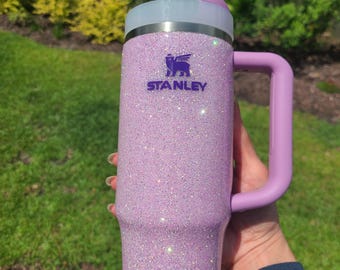 Custom Glitter Stanley Tumbler: Lilac