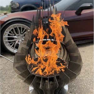 Premium Steel Modern Fire Pit - DIY Kit | Wood-burning or Gas Option | Unique Outdoor Fireplace | Custom Sizes Available | Made in USA
