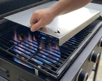 STELE Factory Seconds Stainless Steel Grill Plate – Medium Flat Top Griddle (10.75×15")