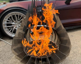 Modern Steel Fire Pit: Wood-Burning or Gas, Custom Sizes, Made in USA