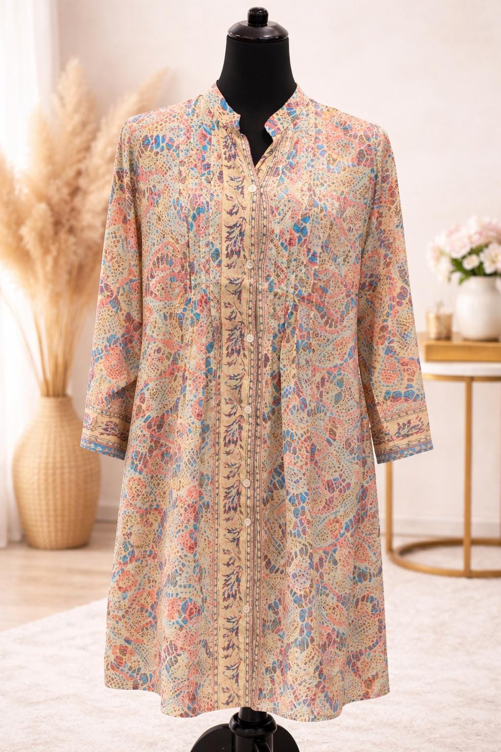knee length dresses for ladies OAS Havana Viscose Long Sleeve main image 0