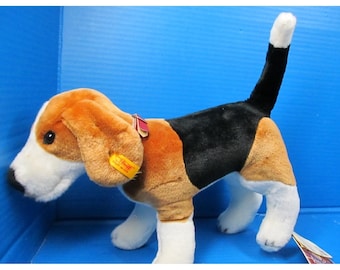 Steif American Kennel Club Beagle Peluche Cane 15" Collare Realistico con Targhetta