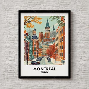 Montreal Travel Print – Canada City Wall Art Poster for Living Room, Creative Spaces – Urban Charm Design – Instant Download Poster - #128