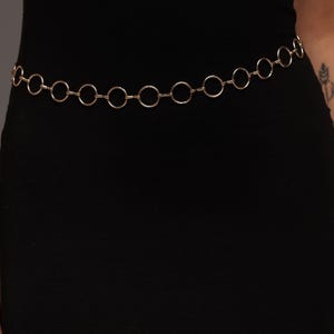 Ring chain belt gold, Gold body chain, Dress belt, Gold chain waist belt, Festival chain belt, Rave body chain jewelry, Pants chain belt