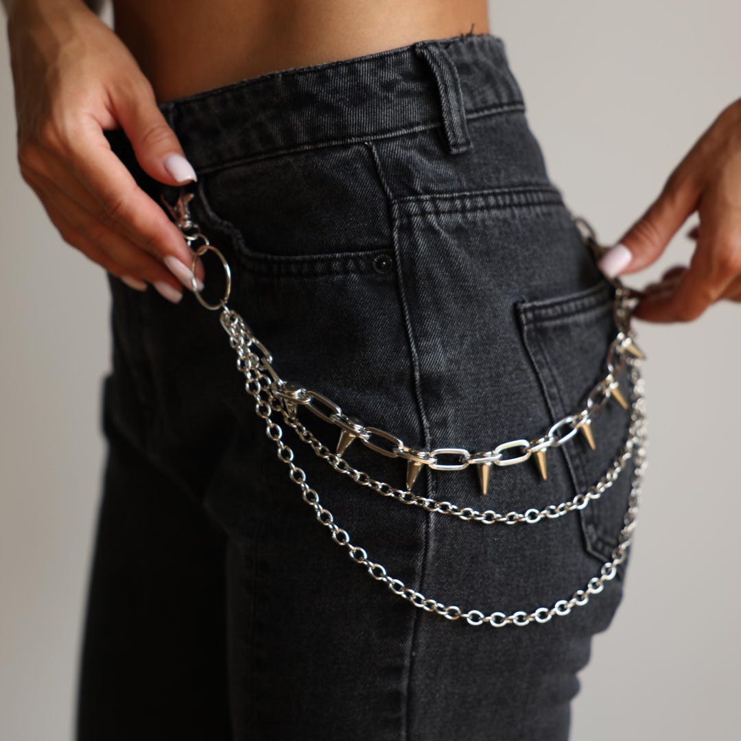 Trouser Chain, Pants Chain Belt, Jean Chain Goth, Wallet Chain, Pocket Chain, Belt Loop Chain Punk, Gothic Accessories, Grunge Chain Belt - Etsy