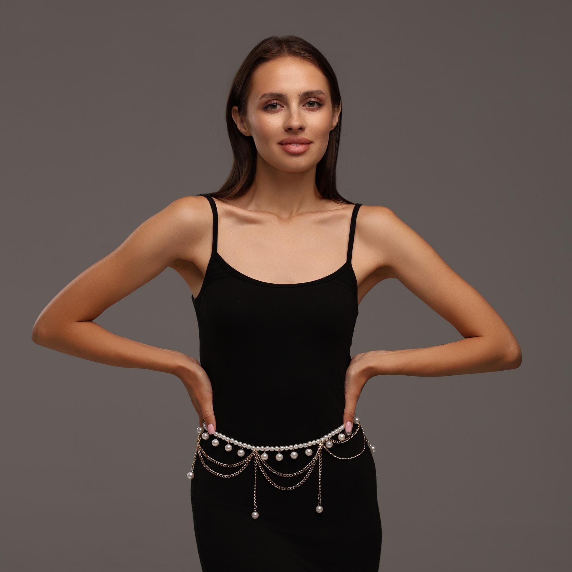 Pearl Waist Chain, Pearl Belly Chain, Pearl Body Jewelry 