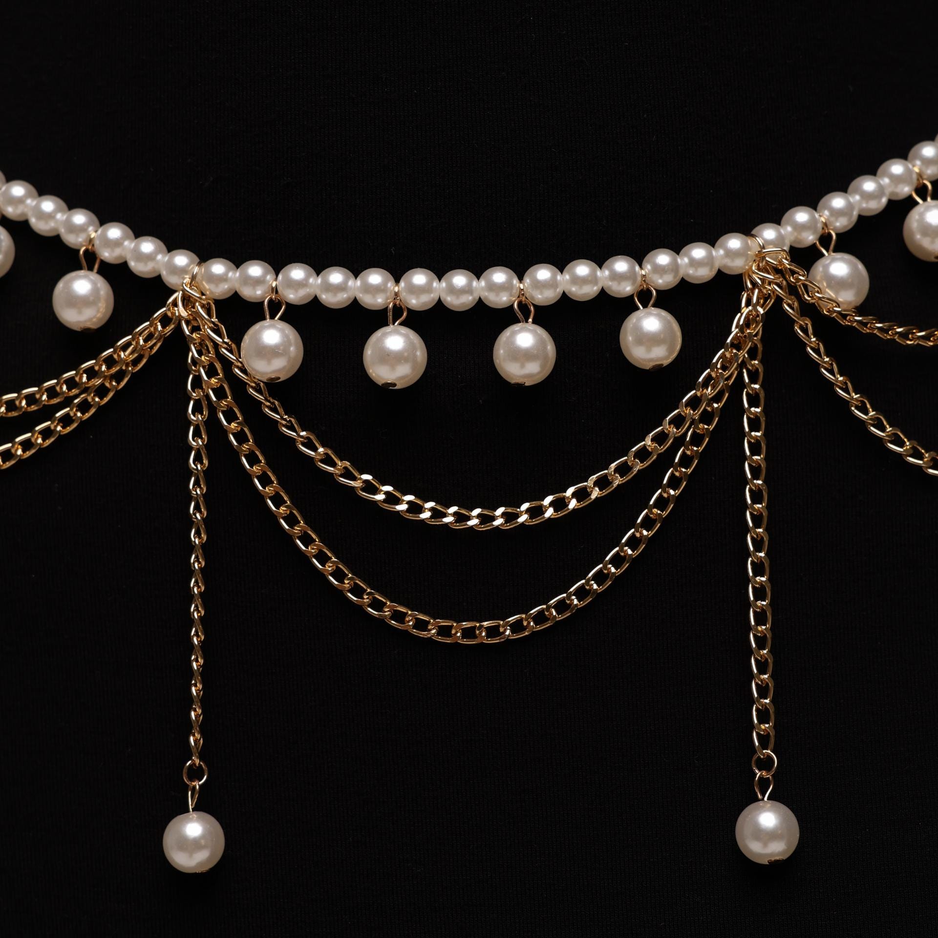 Pearl Shell Multi-Strand Waist Chain Belt NEW The ultimate beach waist chain with shells, pearls & charm  main image 3