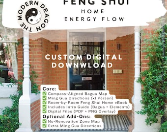 Feng Shui Home Consultation | Custom Bagua Map Overlay + Ming Gua Directions | Feng Shui Floor Plan Reading PDF