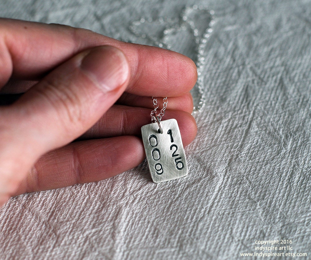 Meaningful Necklace Personalized With Special Date. Etsy