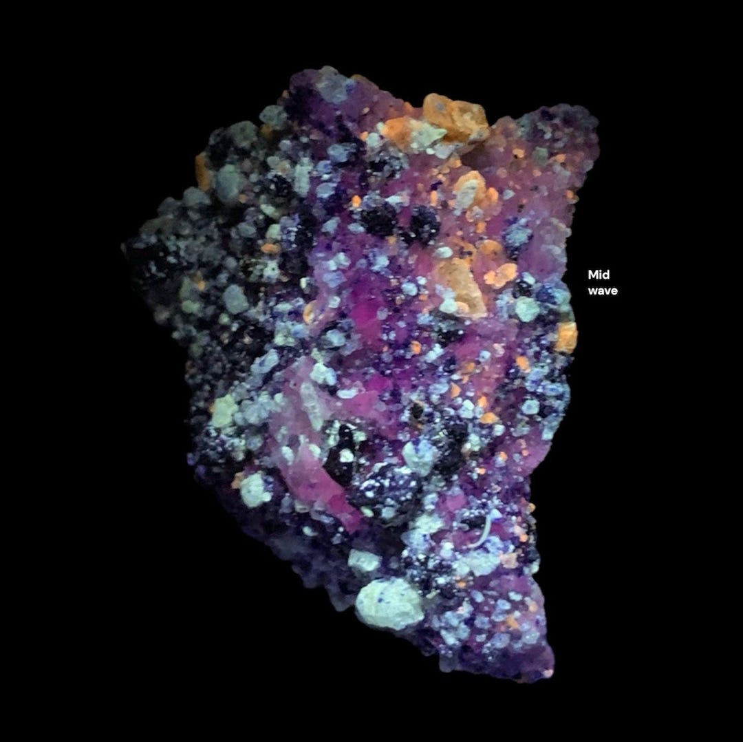 Fluorescent Lazurite With Phlogopite: 22g Blue Mineral Specimen ...