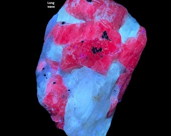 57 Gram Fluorescent Spinel Crystal On Matrix Glows Under UV Light, Collectible Mineral Specimen From Afghanistan