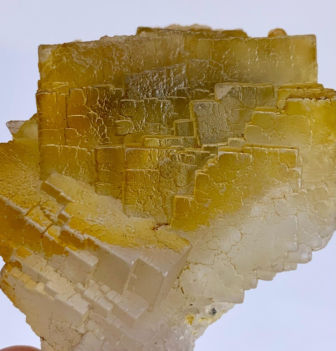 71 Gram Gorgeous Extremely Rare Step by Step Iridescent Cubic Fluorite ...