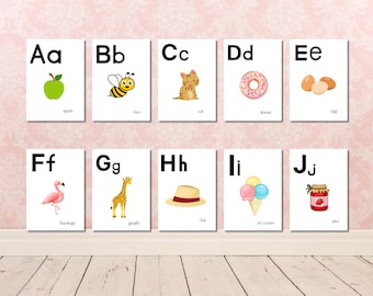 Alphabet Flashcards A-Z: Printable ABC Learning Cards (PDF Download)