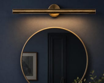 Minimalist Brass Vanity Light | Modern Picture Wall Sconce