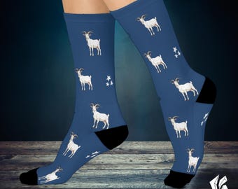 Goat Crew Socks: Cushioned Farm Animal Lover Gift
