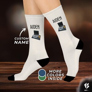 Software Developer Custom Name Socks - Programmer & Coder Personalized Text Socks Gift