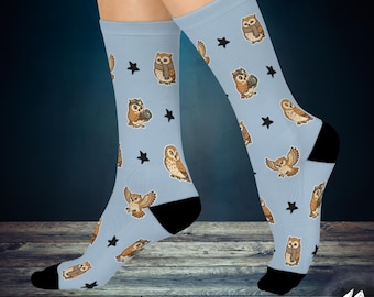 Owl Socks - Bird Of Prey Cushioned Crew Socks
