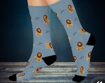 Lion Socks - Big Cat Cushioned Crew Socks