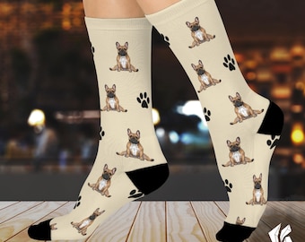 French Bulldog Socks: Cushioned Frenchie Lover Crew Socks
