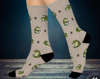 Alligator Socks - Reptile Cushioned Crew Socks