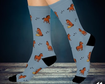 Horse Socks - Equestrian Cushioned Crew Socks